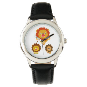 Montre 'Viens ! ! ' Trois mignons Lions Cartoon