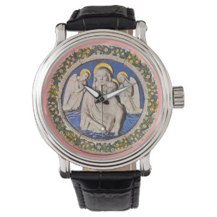 MONTRE VIERGE AVEC ENFANT ET ANGELS