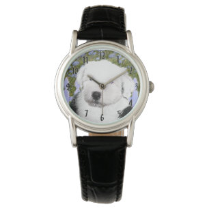 Montre Vieux anglais Sheepdog Puppy Peinture - Chien Art