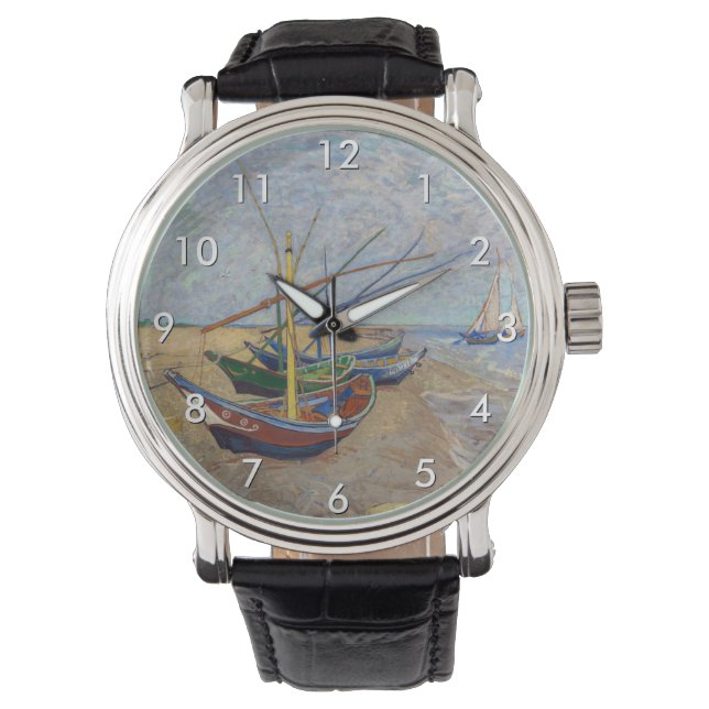 Montre Vincent van Gogh - Bateaux de pêche sur la plage (devant)