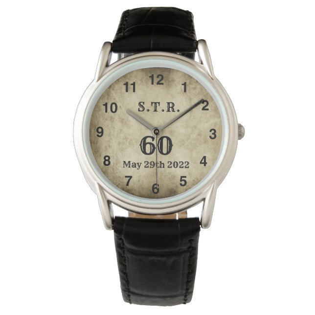 Montre Vintage Big 60th Initiales (devant)