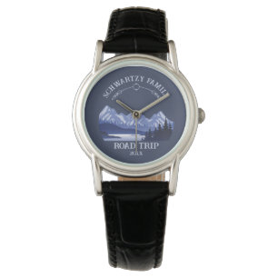 Montre Vintage Blue Mountain Lake Sunset