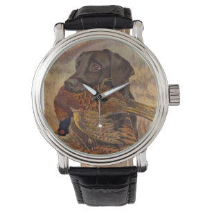Montre Vintage Chocolate Lab Hunting