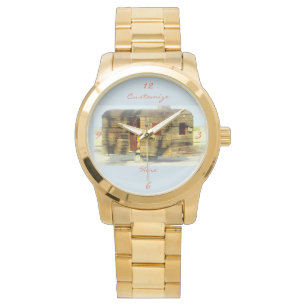 Montre Vintage classique patiné caravane en bois
