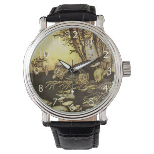 Montre Vintage Conte de Fées, Bande d'Ouvriers par Rackha