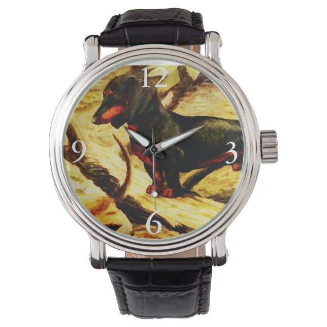 Montre vintage Dachshund (devant)