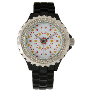 Montre Vintage de fleurs du milieu du siècle atomique