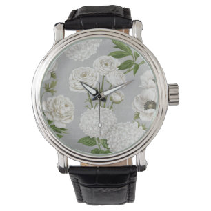 Montre Vintage Farmhouse white flower