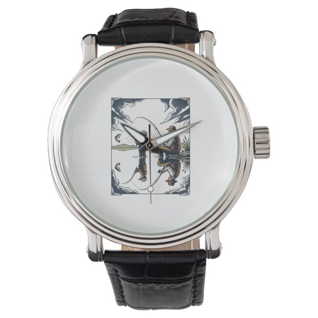 Montre Vintage Father and Child Fishing Engraving Shirt D (devant)