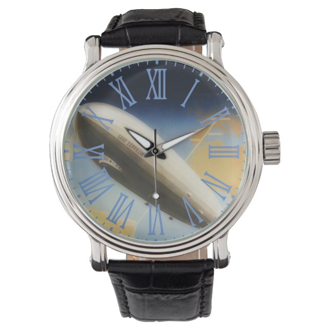 Montre Vintage Graf Zeppelin -chiffres romains (devant)