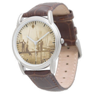 Montre Vintage New York City Repas des Fers à Construire