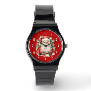 Montre Vintage Noël Père Noël Souriant