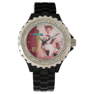 Montre VINTAGE NURSE et Gold Caduceus