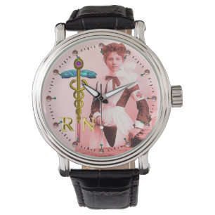 Montre VINTAGE NURSE et Gold Caduceus