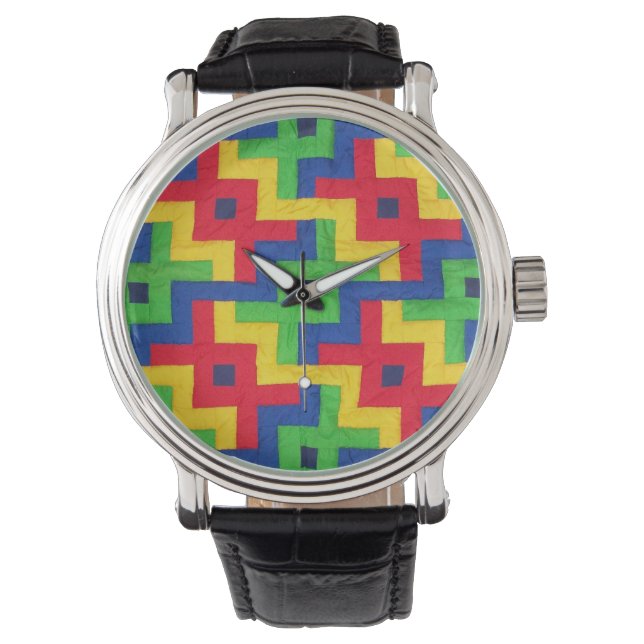 Montre Vintage Patchwork Quilt Photographie (devant)