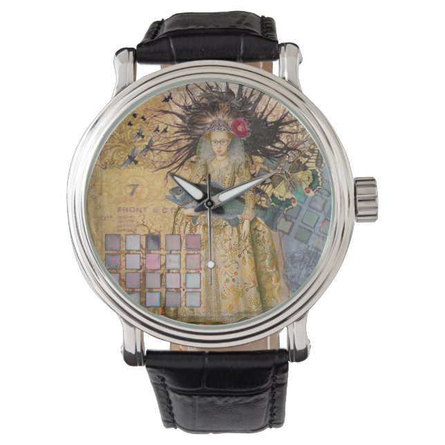 Montre Vintage Pisces femme gothique classique (devant)