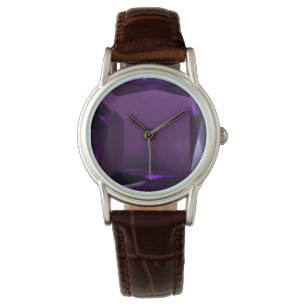 Montre violette, Amethyst Gemstone