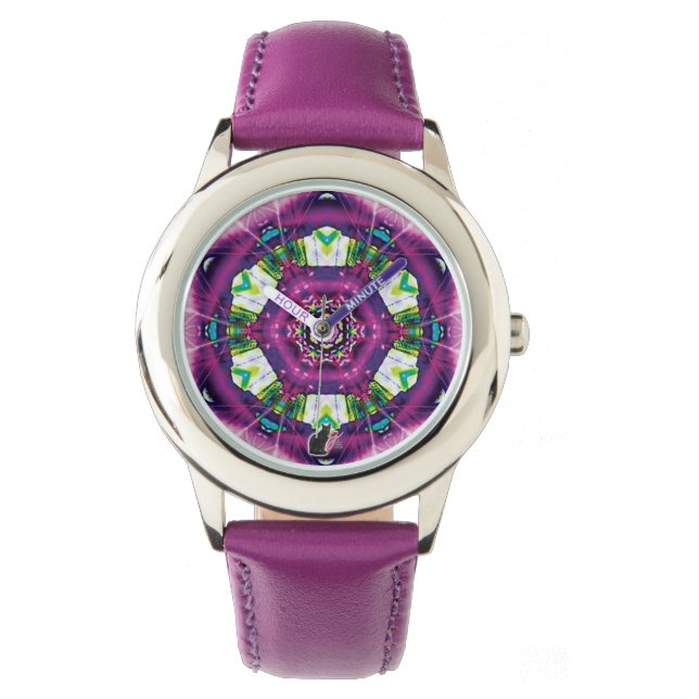 Montre Violette Kaleidoscope (devant)