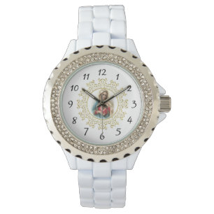 Montre Virgin Mary Immaculée Heart Gold Religieux