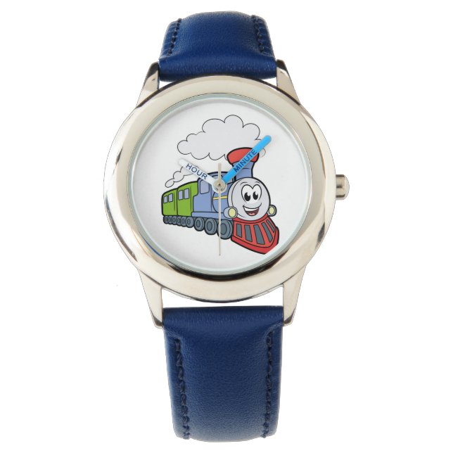 Montre Visage coloré du mignon train enfant (devant)