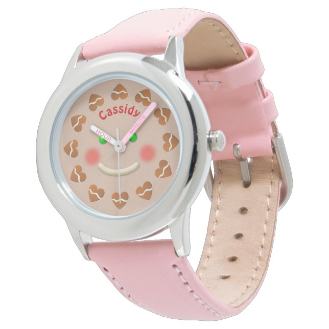 Montre Visage homme en pain d'épices mignon (Incliné)