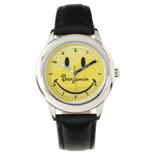 Montre Visage Jaune Classique (devant)