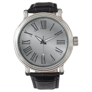 Montre Visage métallique/AUCUN chiffre romain Arrière - p