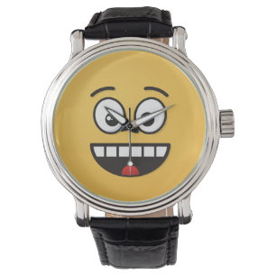 Montre Visage souriant avec bouche ouverte