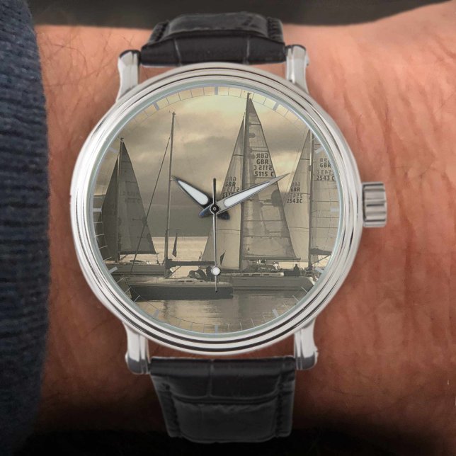 Montre Voiliers en Sepia Tones (Créateur téléchargé)