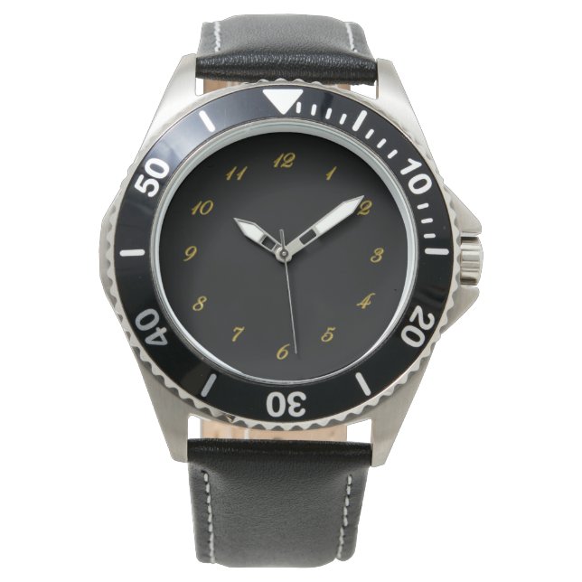 Montre Voir les chiffres d'or du Modèle Face (devant)
