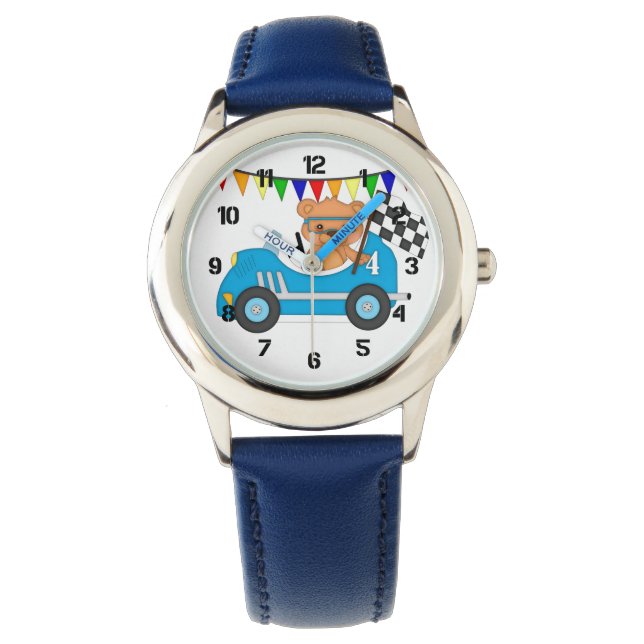 Montre Voiture de course Teddy Bear (devant)