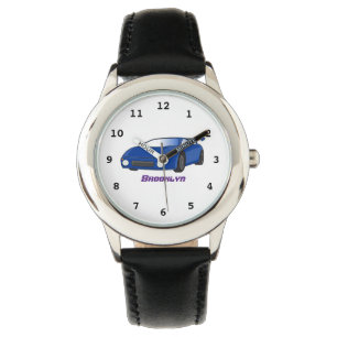 Montre Voiture de sport bleue avec illustration airfos