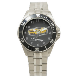 Montre Voiture de sport jaune et noir