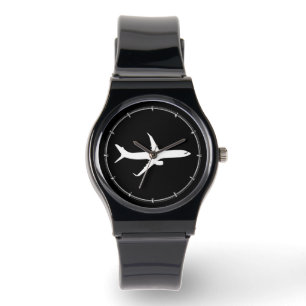 Montre Vol en silhouette blanche JetLiner