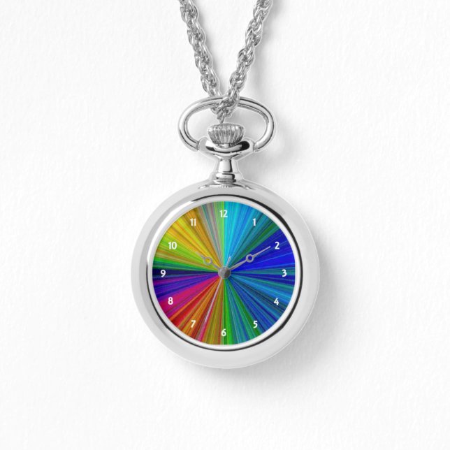 Montre Volet arc-en-ciel circulaire de couleurs poignet (Recto)