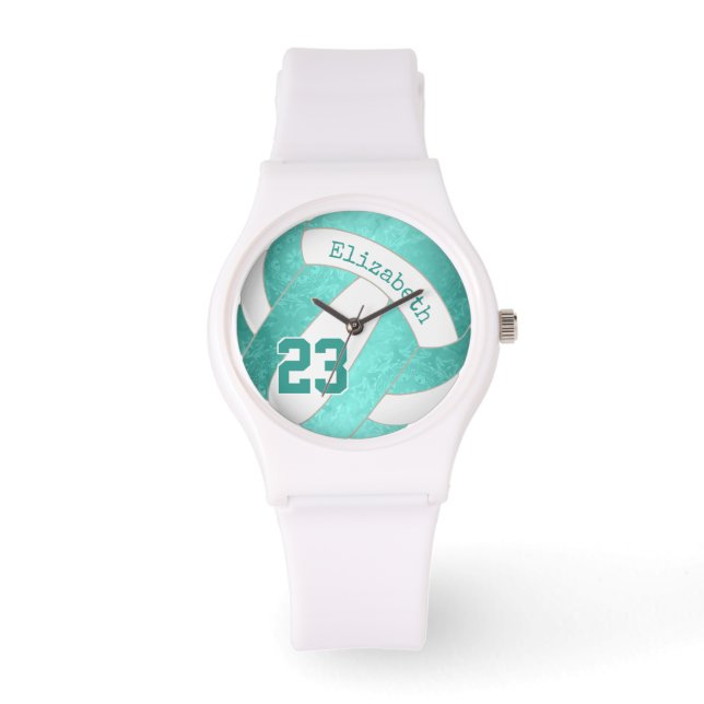 Montre Volley-ball turquoise turquoise (Recto)