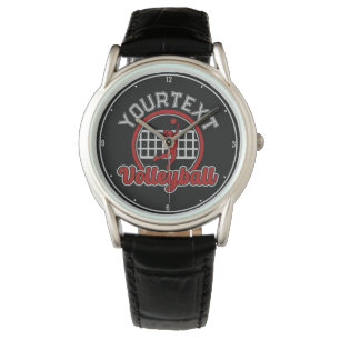 Montre Volleyball AJOUTER LE NOM Spike Ball Attaque Équip