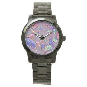 Montre Vortex coloré Abstrait Trippy Spiral Fractal