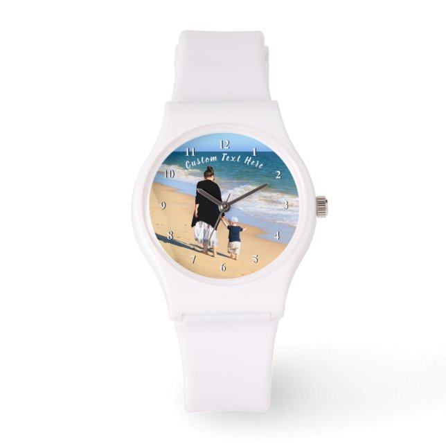 Montre Votre cadeau Photo Watch avec texte personnalisé (Recto)