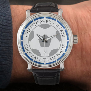 Montre Votre nom et le nom de l'équipe de football