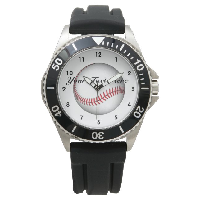 Montre Votre texte ici Baseball Watch (devant)