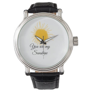 Montre vous êtes mon soleil jaune orange rayons de soleil