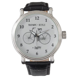 Montre Vous plus la bicyclette égale le gris blanc de