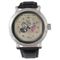 Voyage dans le temps~Abe Lincoln~American Flag~NY