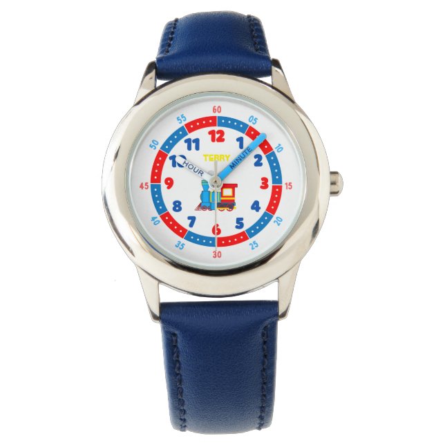 Montre Voyage d'apprentissage sur le thème du train perso (devant)