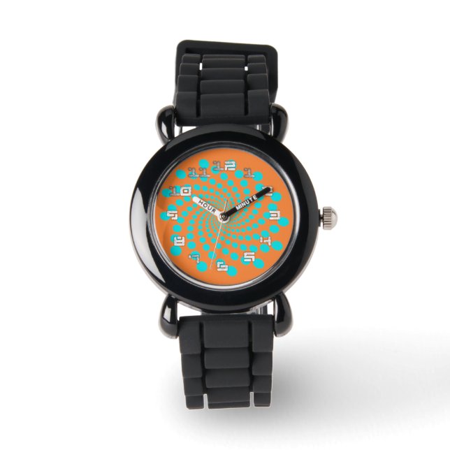 Montre Voyageurs du temps Cool Enfants Watch à Orange (Recto)