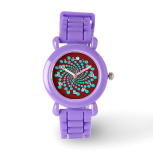 Montre Voyageurs temps rouge mignon Regarder les enfants