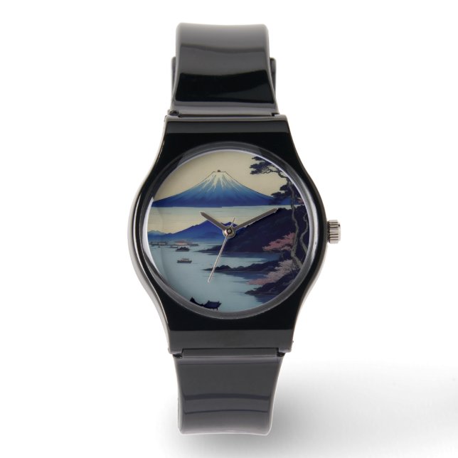 Montre Watch -  Lake, Pine and Mountain - Japan (Recto)