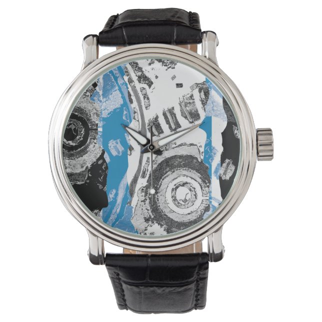 Montre Wave Mechanism – Custom eWatch (Smartwatch, Black) (devant)