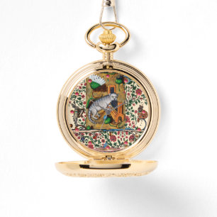MONTRE WEIRD MÉDIÉVAL BESTIAIRE MUSIQUE, CAT JOUER ORGE